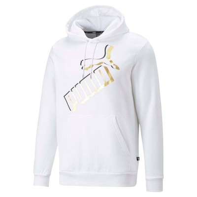 

Puma Essentials+ Logo Foil Pullover Hoodie Mens Size  Повседневная верхняя одежда 849867, Белый