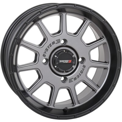 System 3 ST-5 14x10 Wide ATV/UTV Wheel - Gunmetal (4/156) 5+5 [14S3-535610]