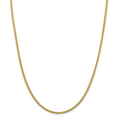Pre-owned Superdealsforeverything Real 14kt 2.35mm Semi-solid 3-wire Wheat Chain; 16 Inch In Yellow