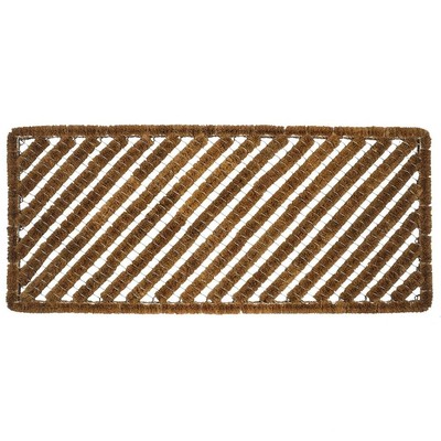 Wire Weave Scraper Door Mat, Basket Weave Doormat, Natural Brown Coconut Fiber