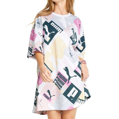 

Женское белое повседневное платье-футболка Puma Brand Love Aop 534467-02, Белый