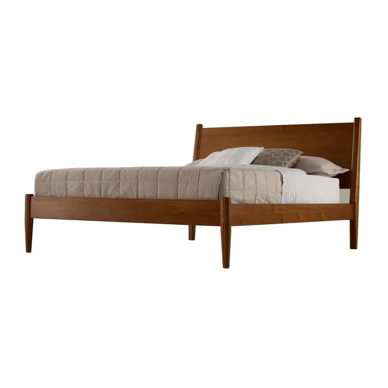 Solid Wood Panel Headboard Modern Slat