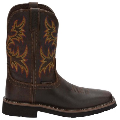 

Justin Original Workboots Driller Soft Toe Eh Pull On Mens Brown Work Safety Sh, Коричневый, Justin Original Workboots Driller Soft Toe Eh Pull On