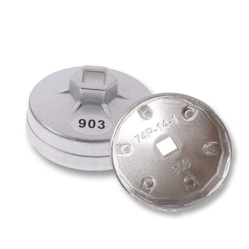 14Flute Aluminum Oil Filter Wrench Socket Remover Tool Universal-Accessory 74mm