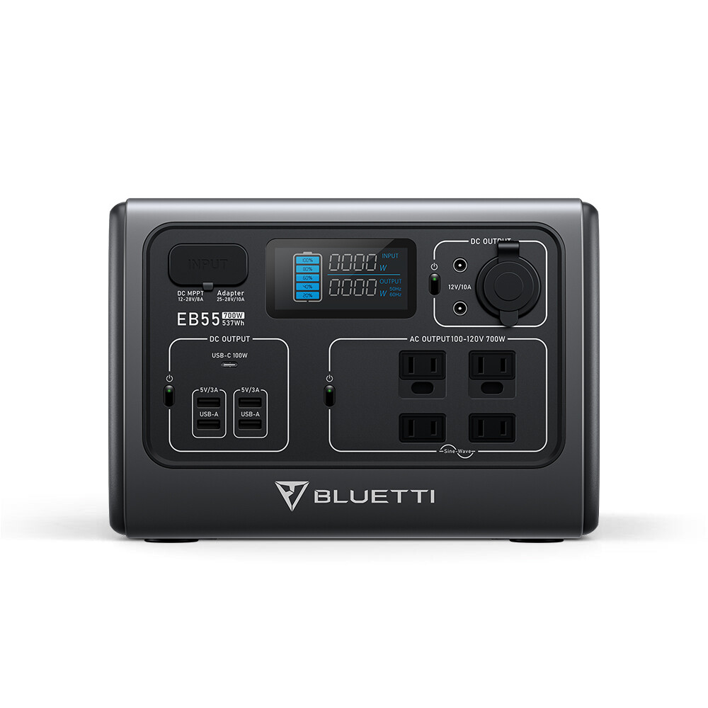BLUETTI Portable Power Station EB55 537Wh LiFePO4 Battery 700W Solar Generator