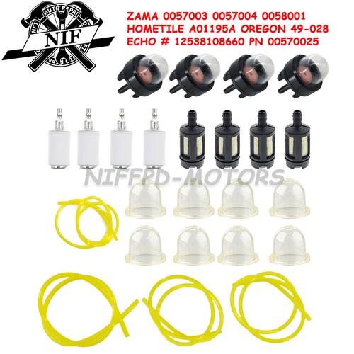 Fuel Filter Line Hose Primer Bulb Kit For Poulan Weed Eater Gas Trimmer 4 Sizes