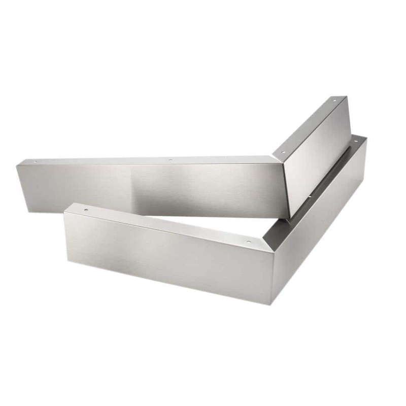 Whirlpool Microwave Hood Filler Panel Kit 17.32 in W L-Shaped Stainless Steel