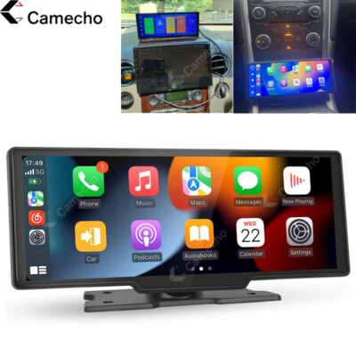 10.26'' 2K Car Portable Wireless Apple CarPlay Android Auto FM Touch Screen Radio
