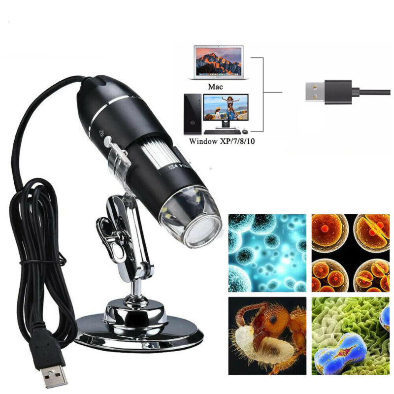 1600X USB Digital Microscope Biological Endoscope Magnifier Camera with Stand