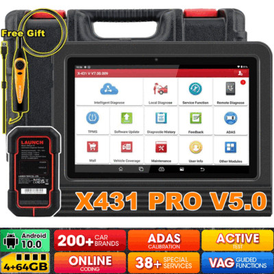 2024 LAUNCH X431 Pro V 5.0 Elite Bidirectional Car Diagnostic Scanner ECU Coding