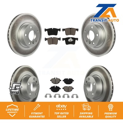 [Front+Rear] Coated Disc Brake Rotors And Ceramic Pads Kit For BMW X3 X4