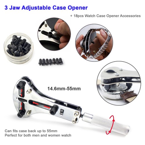 915pcs Watch Repair Kit Watchmaker Back Case Remover Opener Link Pin Spring Bar