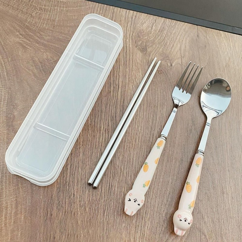 Stainless Steel Picnic Tableware Camping Travel Sets Cutlery Set Dinnerware Set