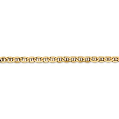 Pre-owned Superdealsforeverything Real 14kt Yellow Gold 4.1mm Semi-solid Anchor Chain; 7 Inch