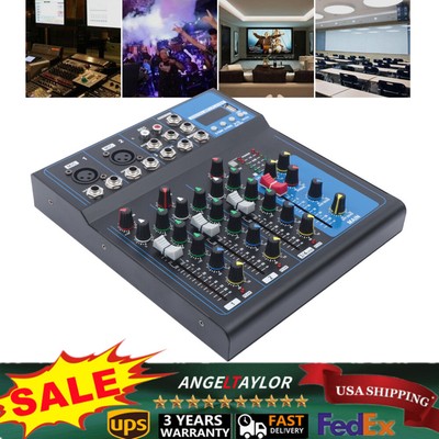4 Channel Live Studio Stereo Audio bluetooth Mixer Sound Mixing DJ USB Console
