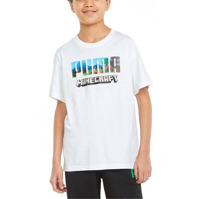 

Puma Minecraft X Relaxed Crew Neck Short Sleeve TShirt Youth Boys Size  Casua, Белый, Puma Minecraft X Relaxed Crew Neck Short Sleeve TShirt Youth
