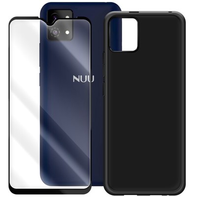 Anti-Scratch Screen Protector+Anti-Slip Protective Case f NUU Mobile A9L S6303L