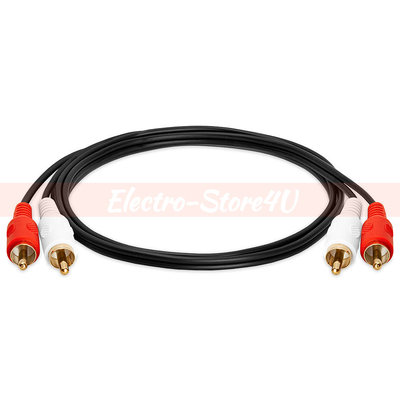 2 RCA Male to 2 RCA Male Cable 3ft 6ft 10ft 12ft 25ft Audio Stereo 2RCA DVD HDTV