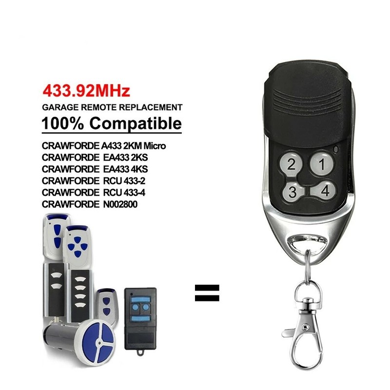 Handsender kompatibel zu Normstahl Garagentor 433,92 MHz CRAWFORD EA433 4KS