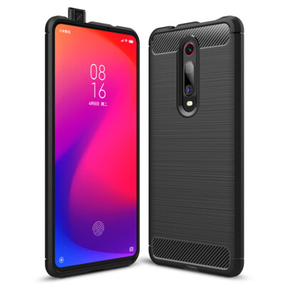 For Xiaomi Mi 9T Case Carbon Fiber Design Slim Flexible Soft TPU Phone Cover