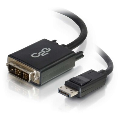 C2G 3ft (0.9m) DisplayPort  Male to Single Link DVI-D Male Adapter Cable - Black