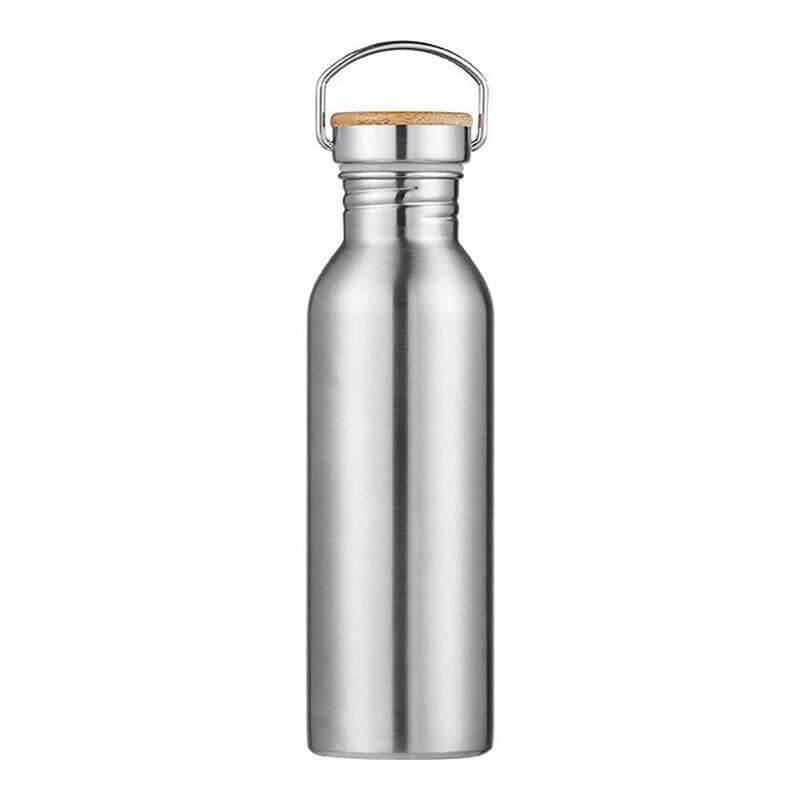 Single Walled Water Bottle Metal Flask Bicycle Water Bottles Stainless Steel