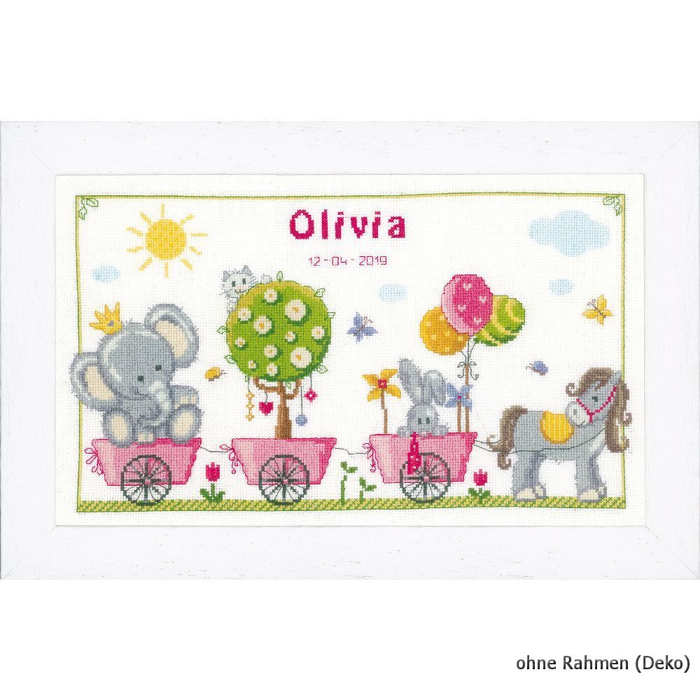 Vervaco Counted cross stitch kit Cute animal parade, DIY