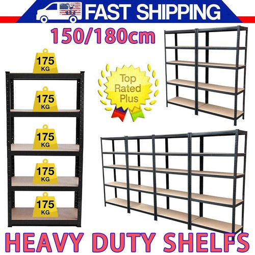Tall Narrow Shelving Unit 5 Tier Garage Storage