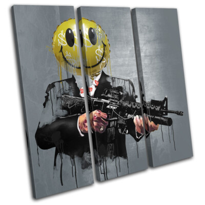 Cash Gang Boss Dollar Urban TREBLE DOEK WALL ART foto afdrukken