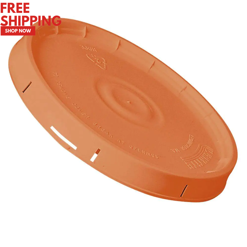 5 Gal. Orange Leakproof Bucket Lid with Gasket Tools Supplies Equipment Gaskets