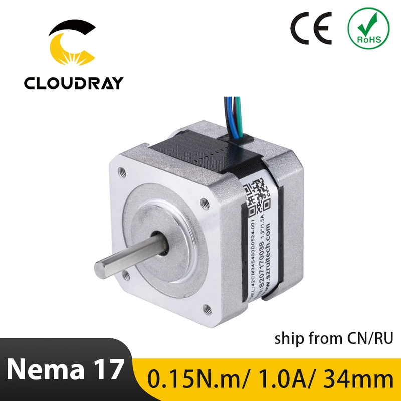 Nema 17 Stepper Motor 42mm 2 Phase Stepping Motor 1A 15Ncm Motor 4-lead Cable f