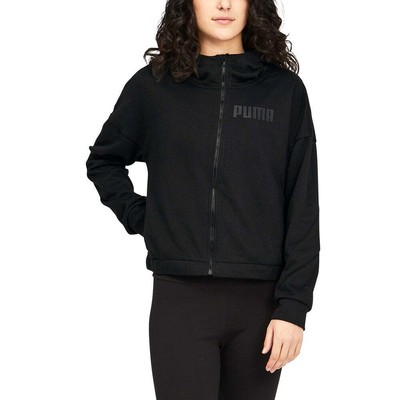 

Puma Train Logo Full Zip Hoodie Женская черная повседневная спортивная верхняя одежда 670461-01, Черный, Puma Train Logo Full Zip Hoodie