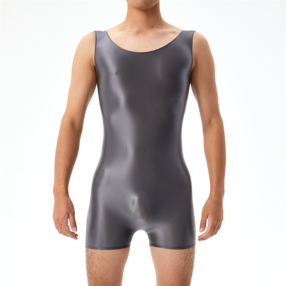 Uomo Slim Body Tuta Stretto Sexy Lingerie Clubwear Elasticizzata Oliato Puro