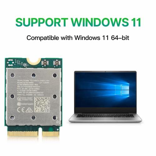 Qualcomm QCNCM865 WiFi 7 Card BT5.3 Tri-Band 5800Mbps better BE200 WiFi7 Adapter