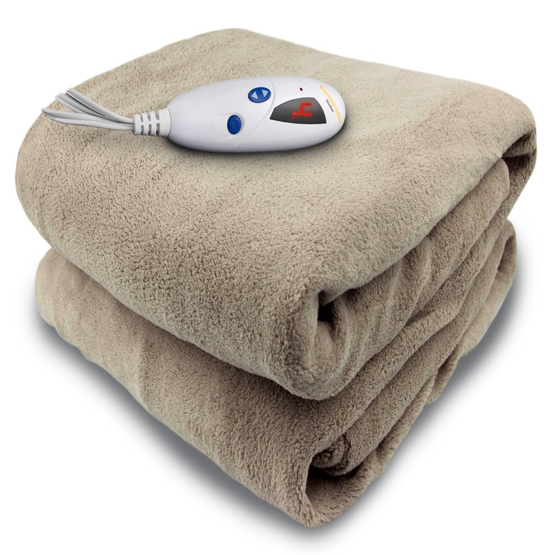 Biddeford Blankets Micro Plush Electric Heated Throw with Digital