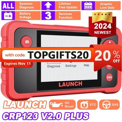LAUNCH CRP123 Plus Check Engine OBD2 Scanner ABS SRS Code Reader Diagnostic Tool