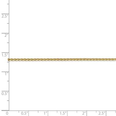 Pre-owned Superdealsforeverything Real 14kt Yellow Gold 1.5mm Parisian Diamond Cut Wheat Chain Bracelet; 7 Inch