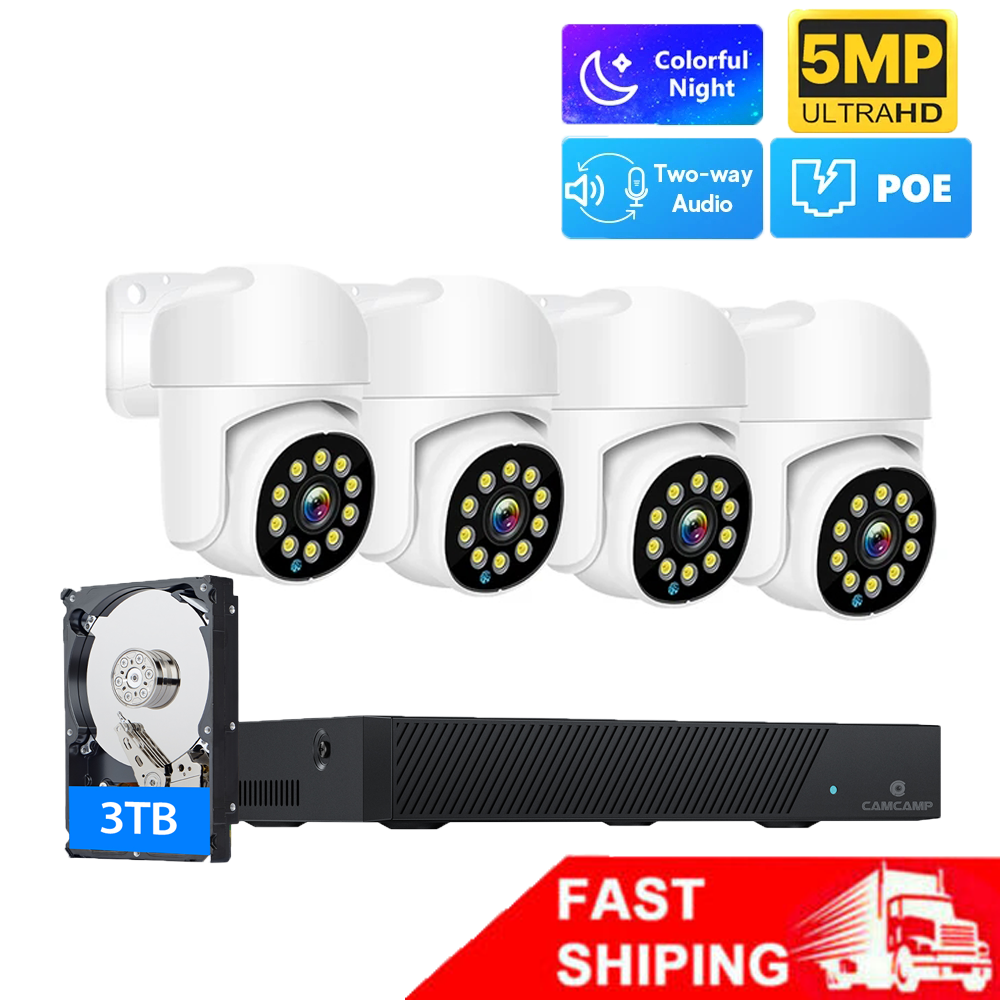 2 Way Audio Video Ptz Cctv Security Camera 8ch Nvr
