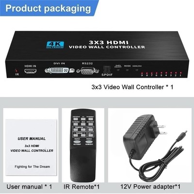4K 60Hz HDMI Matrix 2x4 2 In 4 Out HDMI Splitter Switch Audio Extractor 2.0 4x2