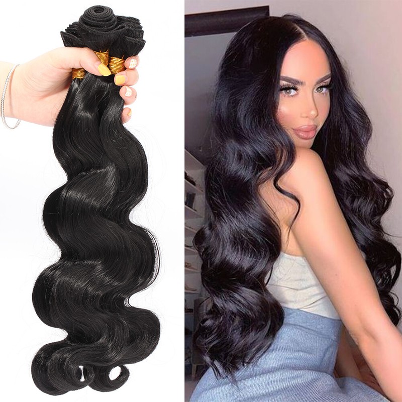 Body Wave 3-5 Bundles Hairpiece As Human Hair Extensions Weaving Sew in Hair US