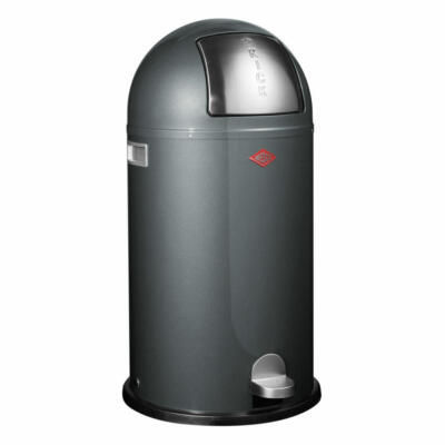 Wesco Mülleimer Kickboy Abfallsammler Tretabfallsammler Stahlblech Graphit 40 L