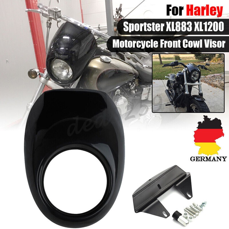 Scheinwerfer Verkleidung Maske FÃ¼R Harley Sportster Dyna Xl 883 1200 Lampenmaske