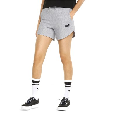 Puma Essentials 5-дюймовые шорты с высокой талией Женские серые повседневные спортивные брюки 848