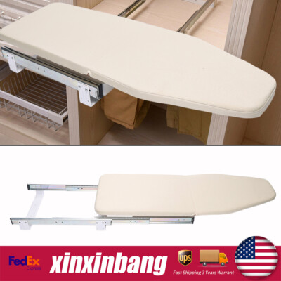 180° Rotation Ironing Board, Closet Pull-Out Stow Away Retractable Ironing Table