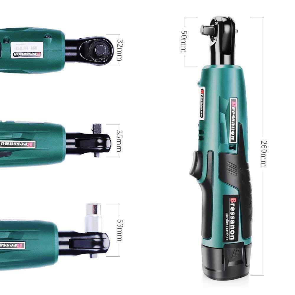 Powerful 3/8in Cordless Electric Ratchet Kit with 2000mAh Lithium-Ion