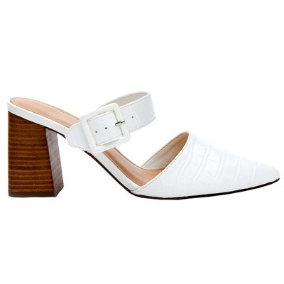 

Женское белое платье без задника COCONUTS by Matisse Eye Candy Croc с острым носком в стиле кэжуал E, Белый, COCONUTS by Matisse Eye Candy Croc Pointed Toe Mules