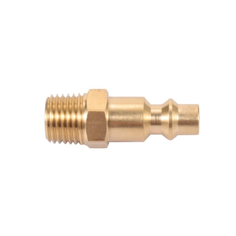 10Pcs Brass 1/4-Inch NPT Air Hose Male Plugs Air Compressor Fittings  Air Tools