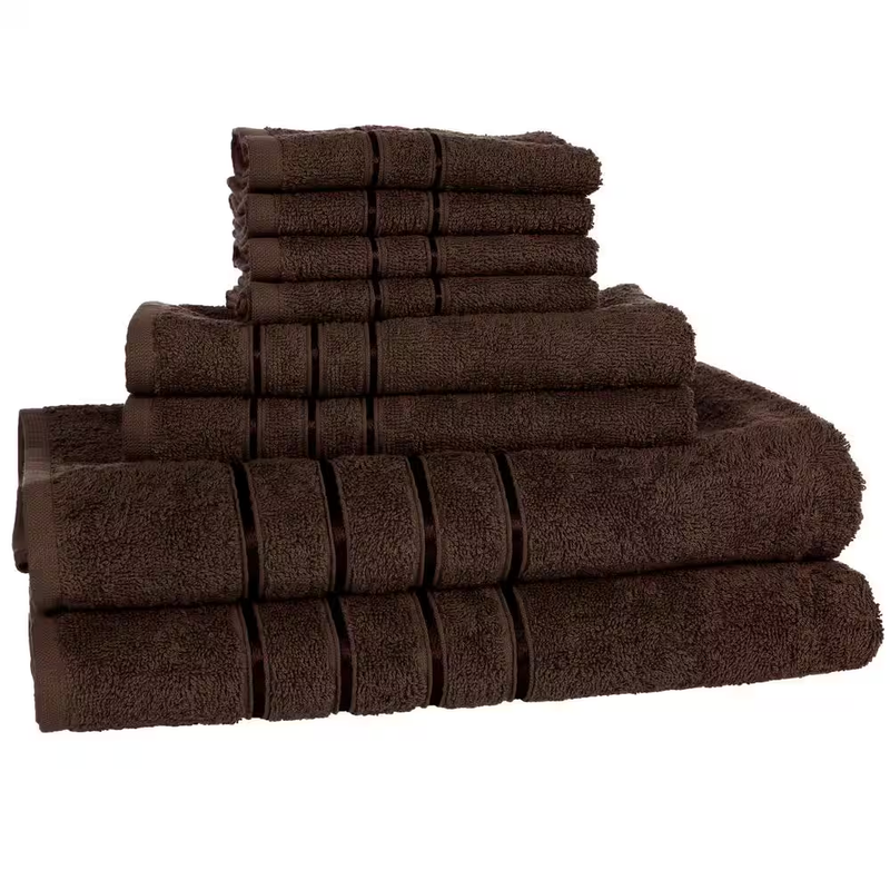 Sweet Choco Towel 100%コットン 8-Piece Chocolate 100% Cotton Plush Bath Towel Set | eBay
