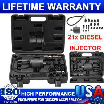 21Pack DIESEL Air Vibration Injector Removal Extractor Pneumatic Puller Tool Set