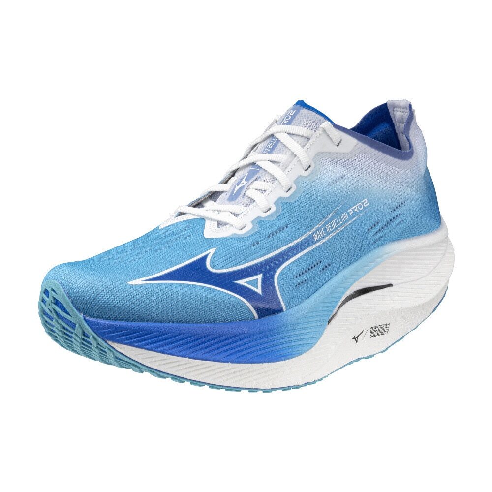 Pre-owned Mizuno Wave Rebellion Pro 2 Blue White 2e U1gd2417 51 Men's Size Oki10